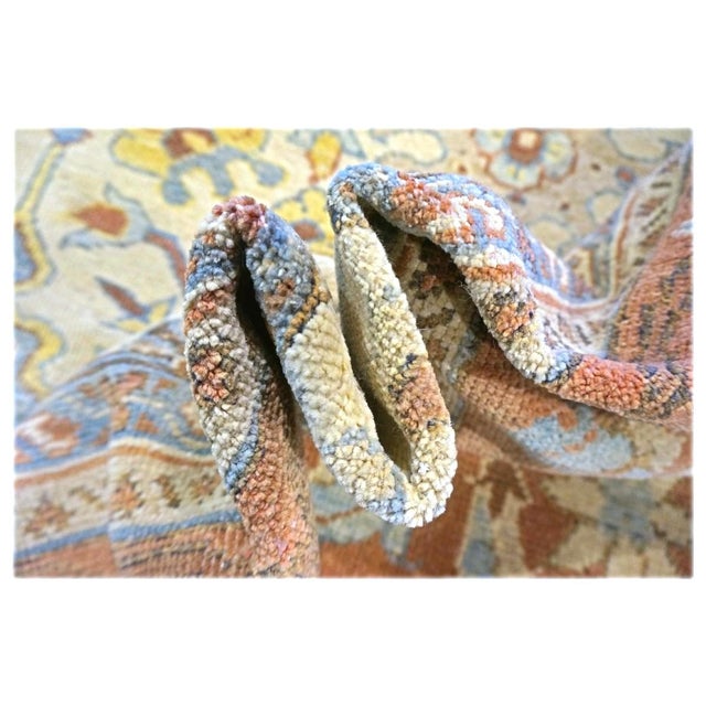Persian Sultanabad Masters Wool 11x35 Rust, Light Blue & Ivory Handmade Area Rug #1141201 For Sale In Houston - Image 6 of 8