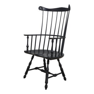 Lawrence Crouse Bench Made Windsor Armchair For Sale
