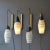 Mid-Century Czech Black & White Hand Painted Glass Wall Lights, Set of 2 For Sale - Image 4 of 12