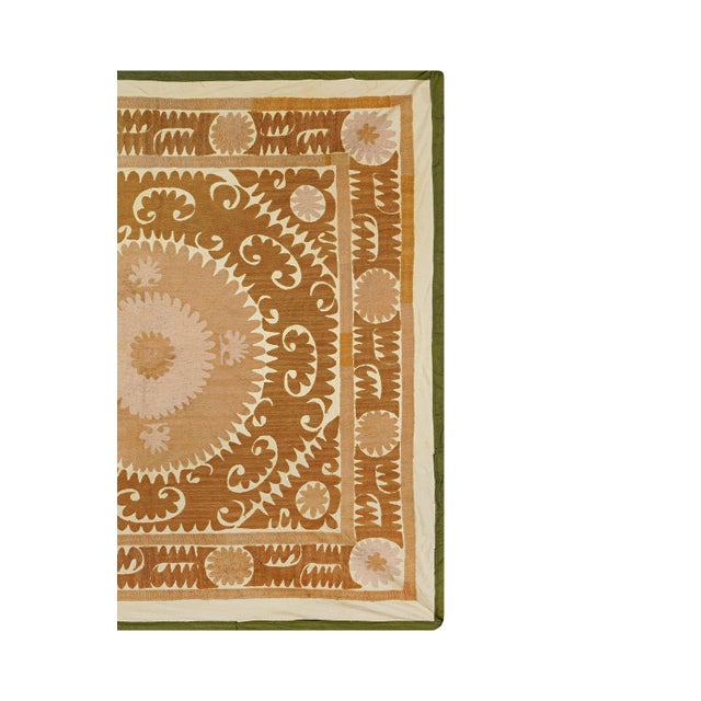 1960s Bukhara Suzani Wall Hanging - Ethnic Embroidered Throw For Sale - Image 5 of 8