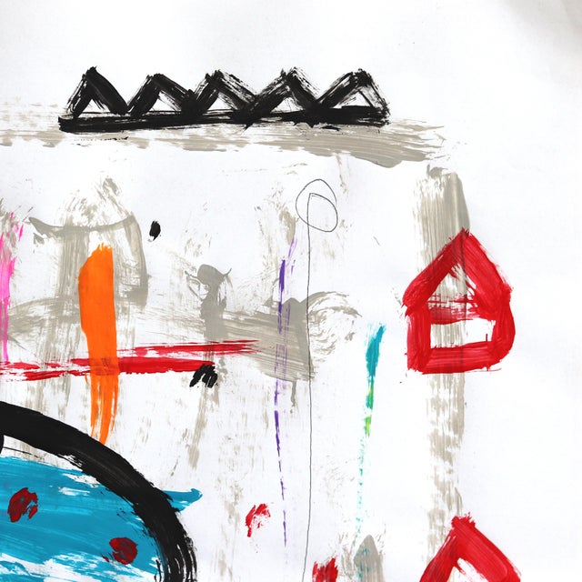 2020s Tokyo Confetti Cupcake - Original Pop Street Art Acrylic Painting on Newspaper by Gary John For Sale - Image 5 of 6