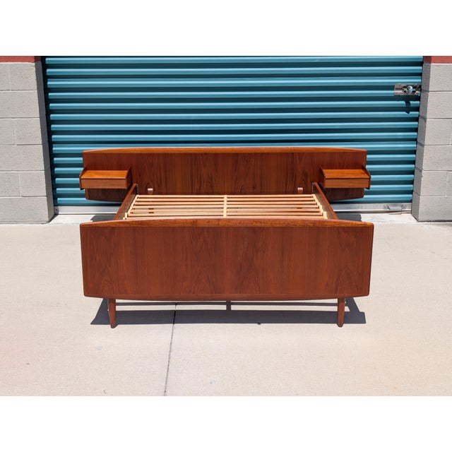Danish Modern Full Size Teak Bed Frame by Melvin Mikkelsen Møbler, C1960s For Sale - Image 4 of 13