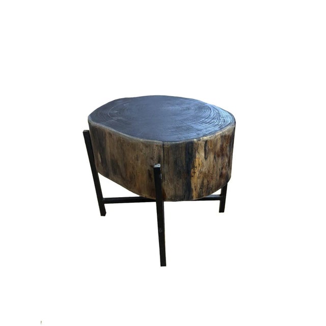 Rustic Modern Shou Sugi Ban Low Side Table – Charred Wood Finish Infuse your interior with the refined simplicity of Wabi...
