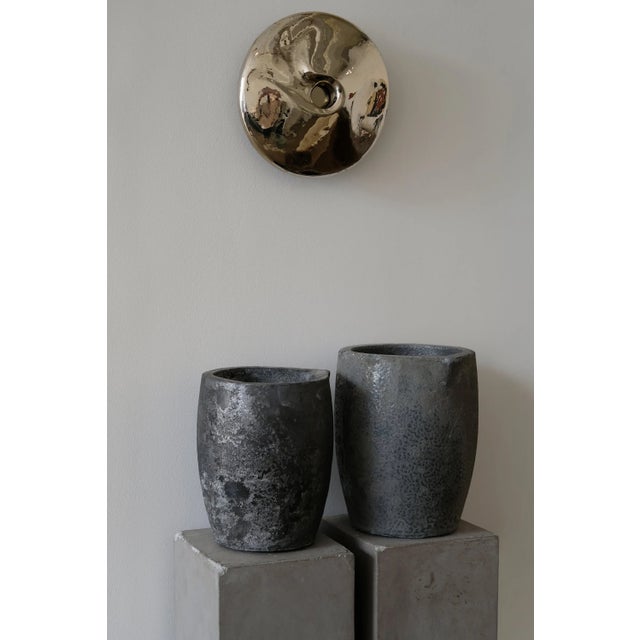 Mid-Century Modern Vintage Pair of Crucibles (Stunning Patina) For Sale - Image 3 of 4