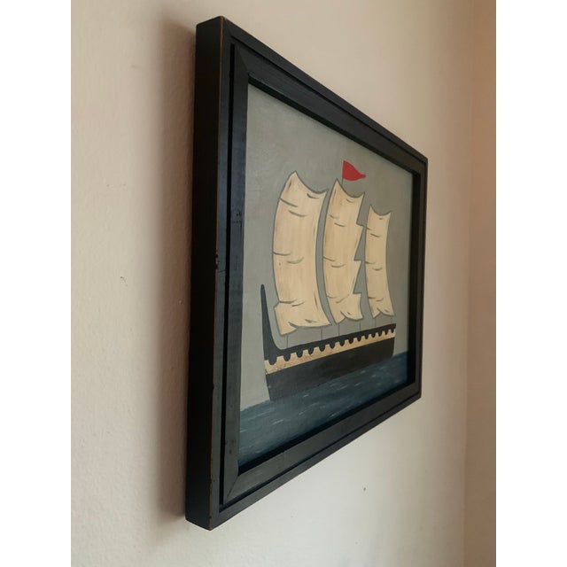 2020s Contemporary Impressionist Style Seascape Painting on Canvas, Framed For Sale - Image 5 of 6