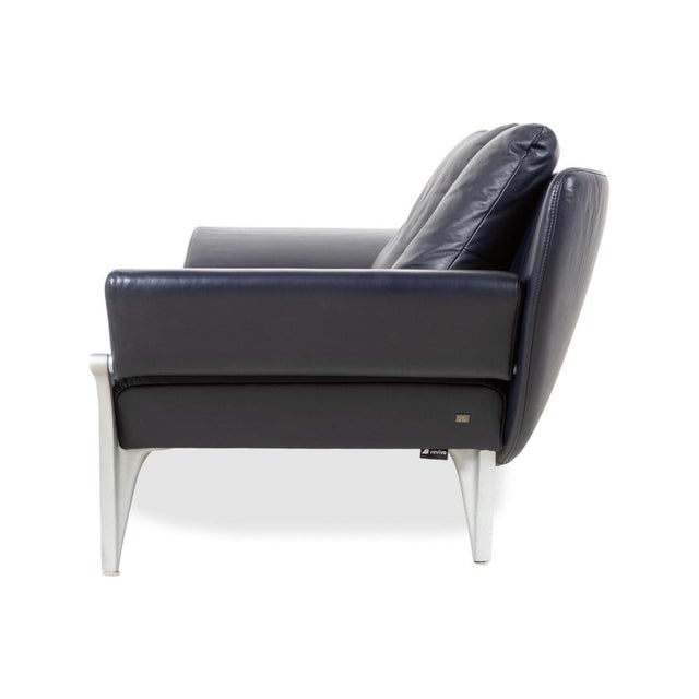 1600 2-Seater Sofa in Dark Blue Leather from Rolf Benz For Sale - Image 15 of 16