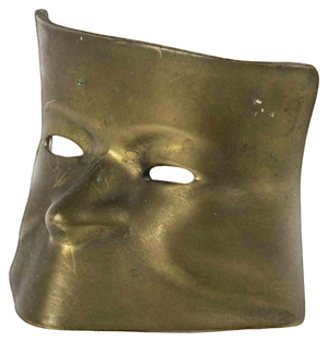 Vintage Brass Mask, Italy, 20th Century