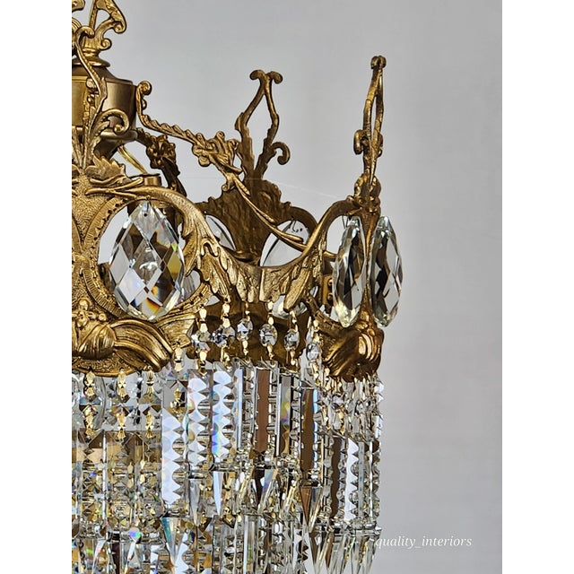 Antique Circa 1910 Double Serpent Wedding Cake Chandelier - Rare For Sale - Image 4 of 12