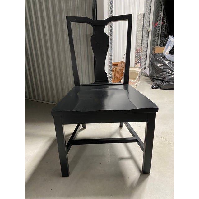 Ethan Allen Ethan Allen Maddox Dining Chairs in Charcoal Finish- Set of 4 For Sale - Image 4 of 12