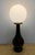 Wood Art Deco Lamp in Wood and Opaline Glass, 1950s For Sale - Image 7 of 10