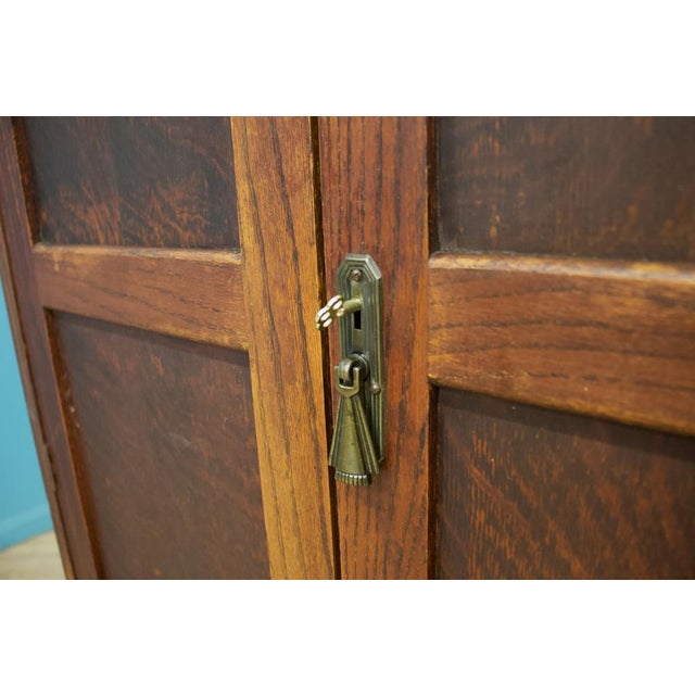 Brown Art Deco Oak Compact Wardrobe, 1930s For Sale - Image 8 of 12