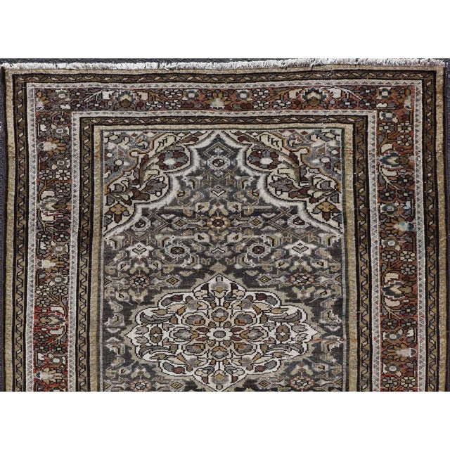 Tribal Antique Persian Malayer Rug With Intricate Botanical Design 3'6 X 4'5 For Sale - Image 3 of 12