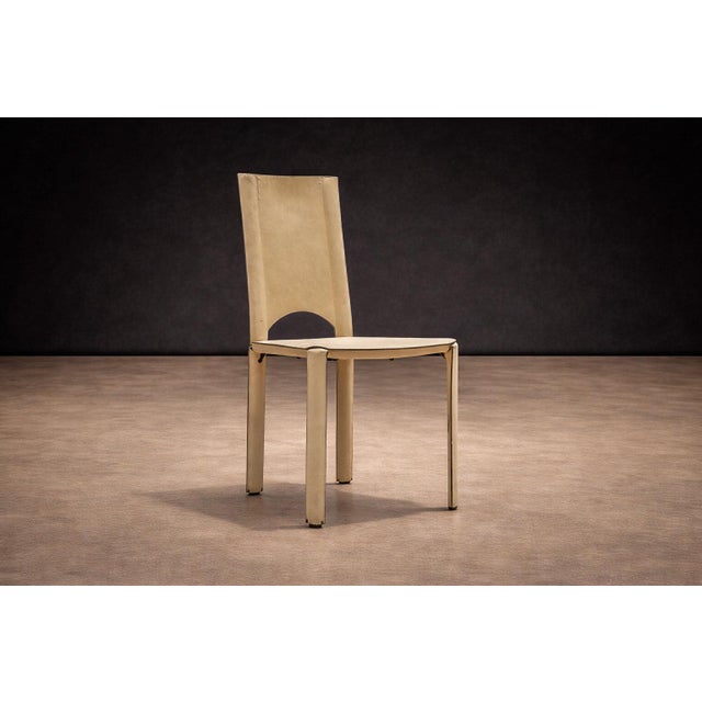 Mid-Century Modern Brazilian Modern Set of 4 Chairs in Suede, Mario Bellini, 1970s For Sale - Image 3 of 9