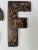 Set of 8 Vintage Distressed Black and Brown Wall Letters For Sale - Image 9 of 15