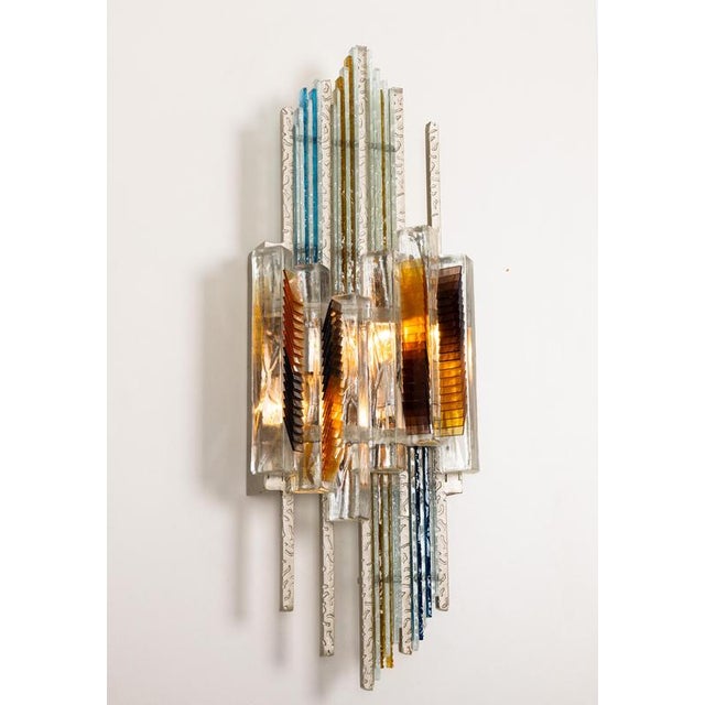 Mid-Century Brutalist Wall Sconce attributed to Albano Poli for Poliarte, 1970s For Sale - Image 10 of 11