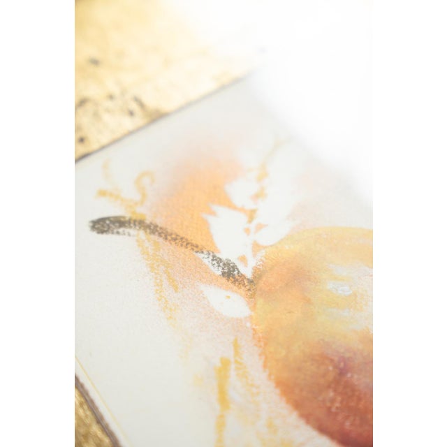 Still Lifes, 1970-1980, Watercolor and Gold Leaf, Set of 2 For Sale - Image 14 of 17