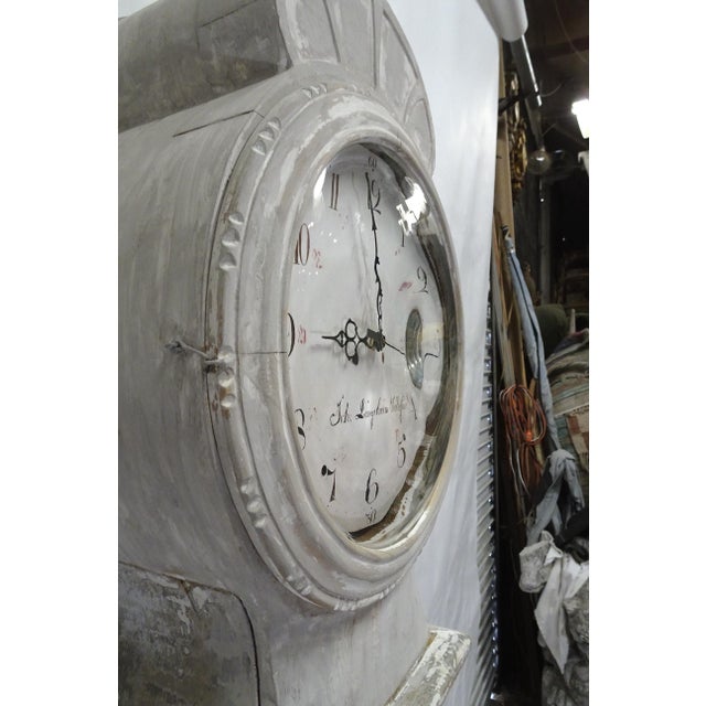 Late 18th Century Swedish Mora Clock 100% Original Paint Sven Nilson Morin Model For Sale - Image 5 of 9