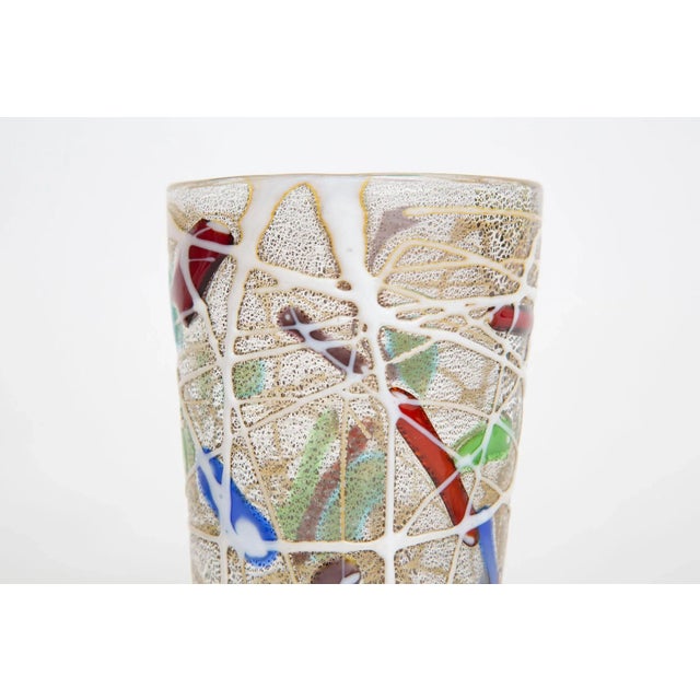 Vintage Italian Murano Style Hand Blown Abstract Glasses Barware Set of 6 90's For Sale - Image 12 of 13