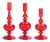 Ribbed Glass Taper Candle Holder (Set of 3) For Sale