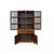Vintage Brown Oriental Open Bars Doors Display Curio Cabinet Bookcase For Sale - Image 4 of 16