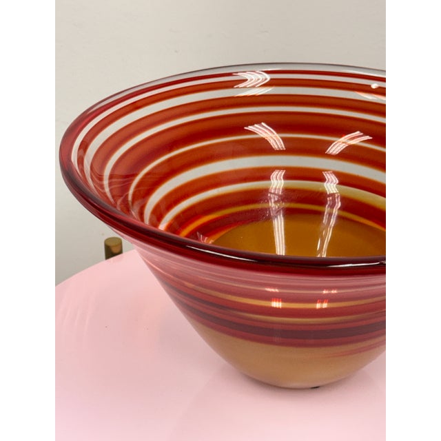 Waterford Evolution Collection Striped Art Glass Bowl For Sale - Image 9 of 12