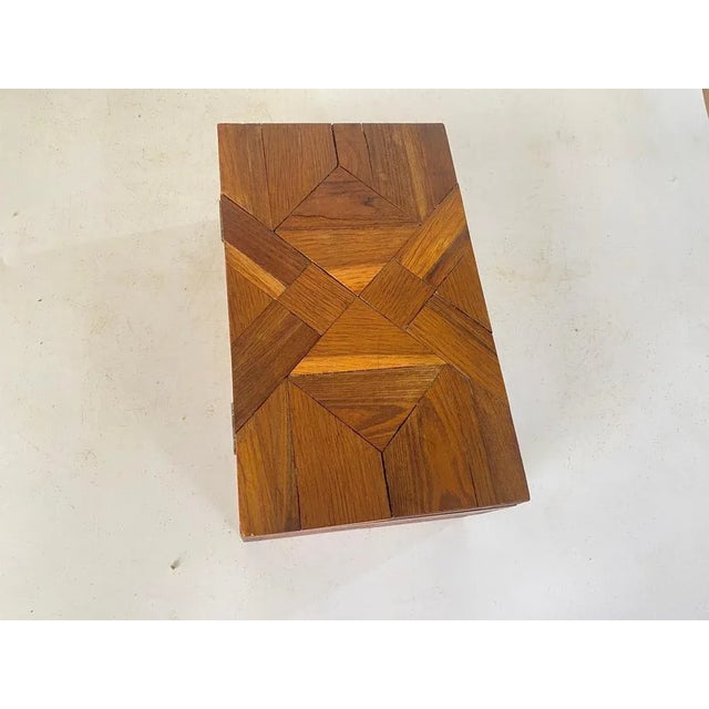 Wood Jewelry Box in Wood with Geometrical Inlays, France, 1970s For Sale - Image 7 of 12