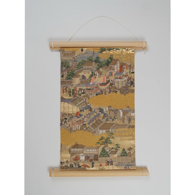 Contemporary Japanese Ceremonial Silk Wall Tapestry by Renaras For Sale - Image 3 of 5