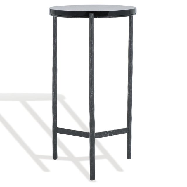 Black Marylou Marble Top Drink Table in Black with Black Marble TOp For Sale - Image 8 of 8