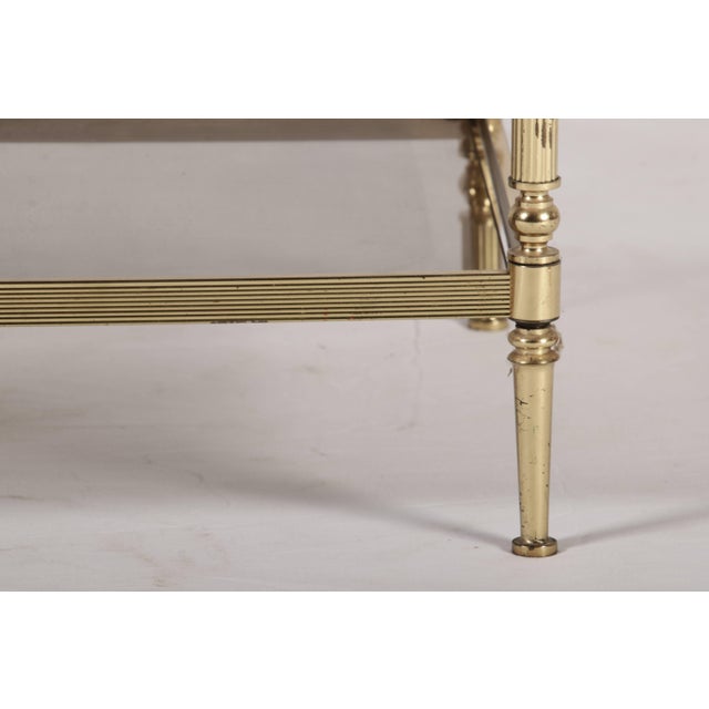 Gold Vintage Neoclassical Brass Side Table, 1950 For Sale - Image 8 of 18