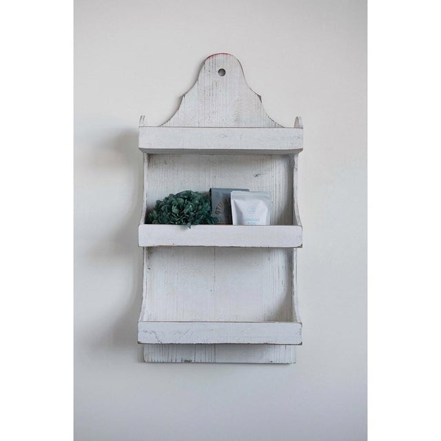 White Wooden Wall Shelf Unit Chairish