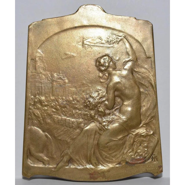 Constitution BELGE 1831 Bronze Plaque c.1918 Rare Art Nouveau bronze plaque celebrating Belgium's constitution. Dimensions...