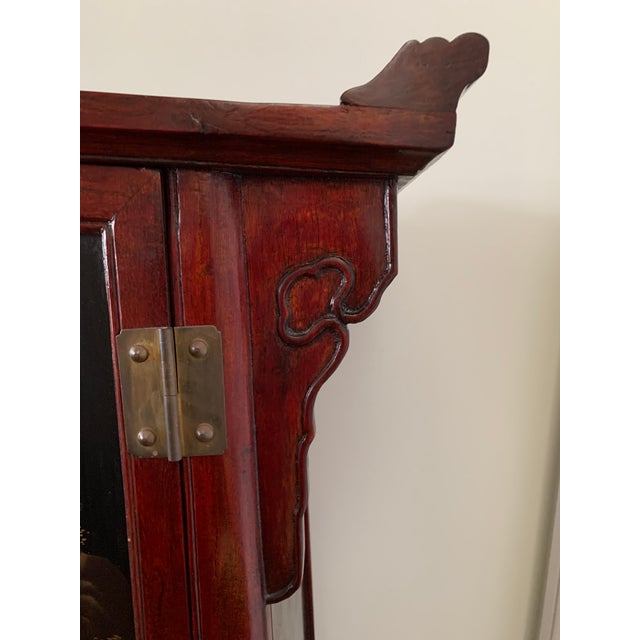 Wood 1990s Vintage Chinoiserie Chest With Brass Lock For Sale - Image 7 of 18