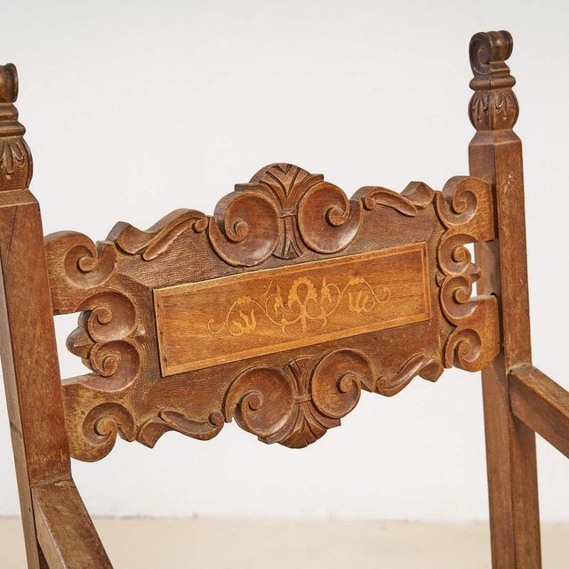 Wooden Armchair, Early 1900s For Sale - Image 4 of 7