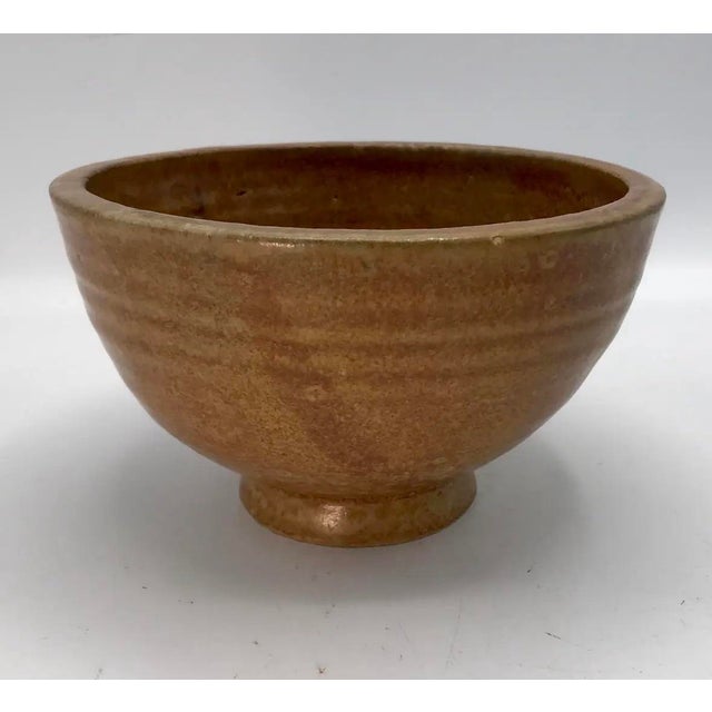 Mid 20th Century Japanese Mingei-Style Footed Stoneware Bowl For Sale In New York - Image 6 of 8