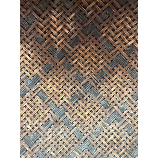 Rattan and Wood Stool, 1930s For Sale - Image 11 of 14