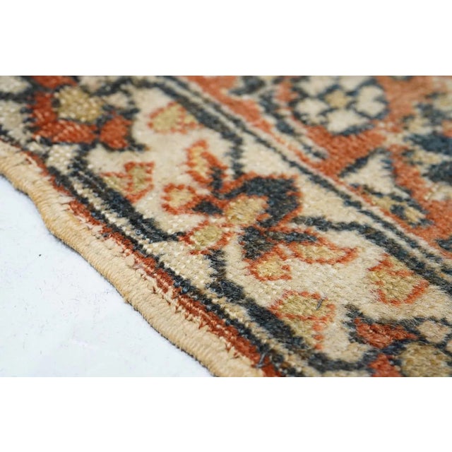 19th Century Antique Persian Rug 4' x 5' For Sale - Image 5 of 10