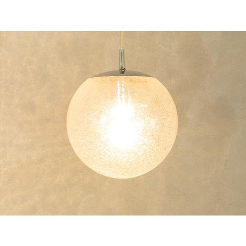 Glass Glass Globe Ceiling Lamp from Peill & Putzler, 1950s For Sale - Image 7 of 7