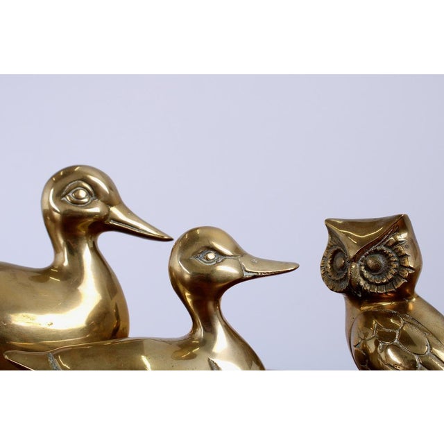 Brass Bird Figurines, 1970s, Set of 3 For Sale - Image 11 of 13