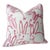 Hunt Slonem "Bunny Hutch" in Pink & White 20" Pillow - Single For Sale