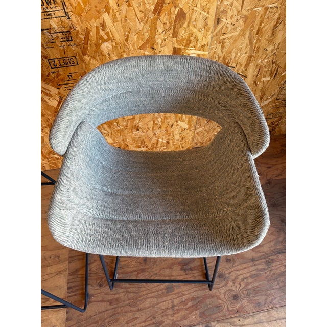 Pair of Bludot of Racer Counter Stools in Marine Tait For Sale - Image 13 of 15