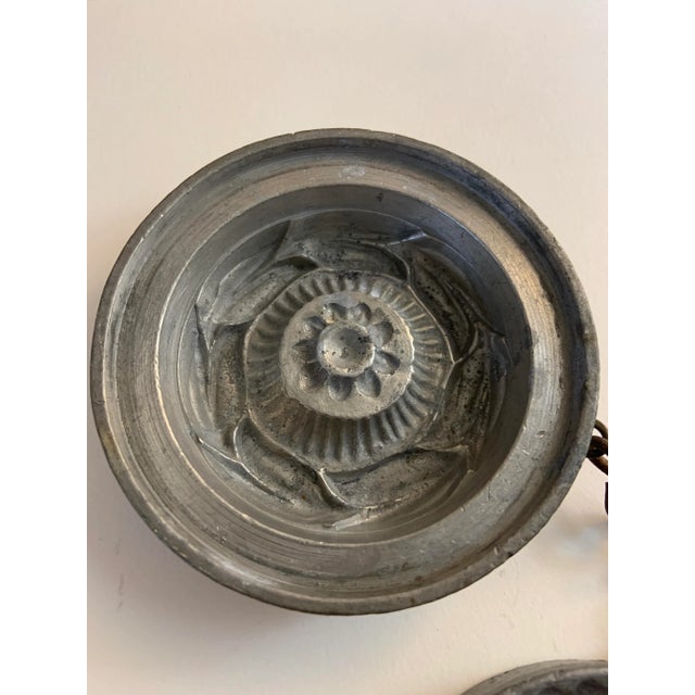 Shabby Chic Antique 1910s Floral Tart Ice Cream Mold For Sale - Image 3 of 6