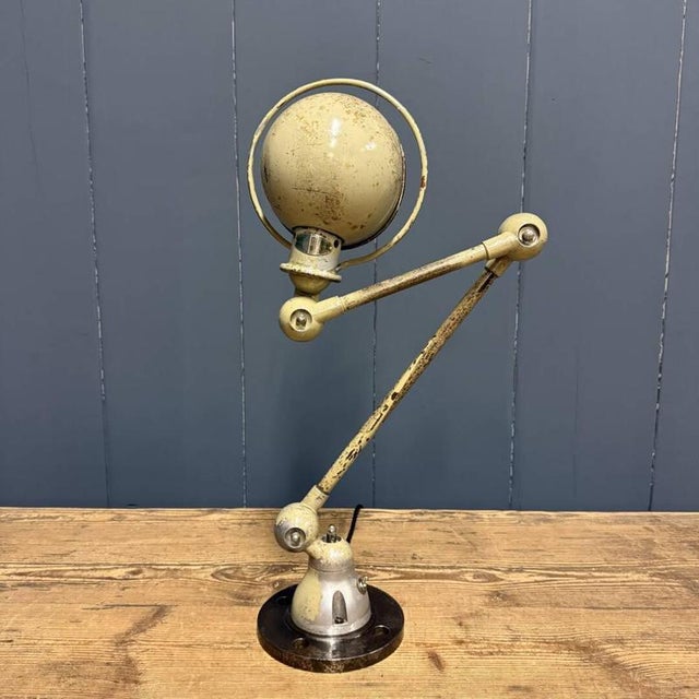 Beige Two-Arm Jielde Table Lamp, 1950s For Sale - Image 14 of 18