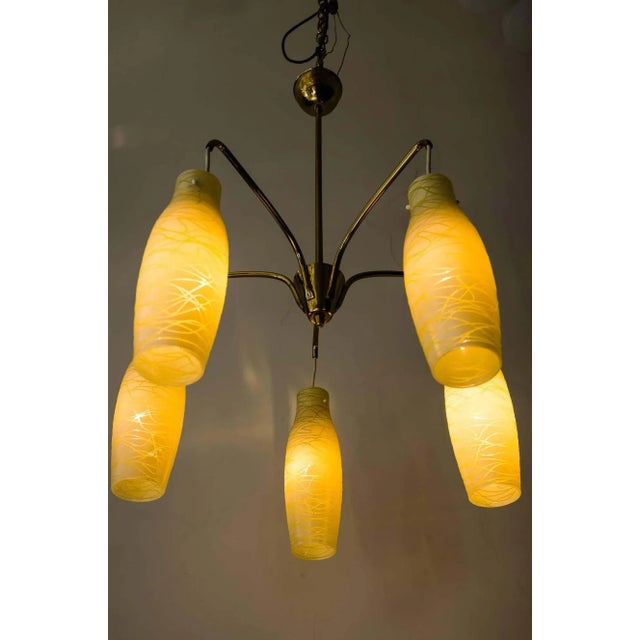 Italian Chandelier with Original Glass, 1960s For Sale - Image 9 of 11
