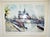 Mid-Century Paris Watercolor Print For Sale - Image 4 of 4
