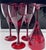 Early 21st Century Mikasa Panache Ruby Red Wine Glasses – Set of 4 Square Bowl Stemware, French Crystal For Sale - Image 5 of 9