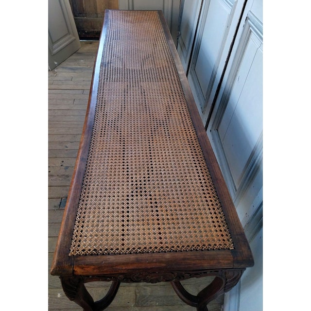 Louis XV Style Bench with Cross-Braced Design, 1890s For Sale - Image 14 of 17