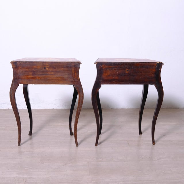 Louis XV Style Bedside Tables, 1950s, Set of 2 For Sale - Image 10 of 18