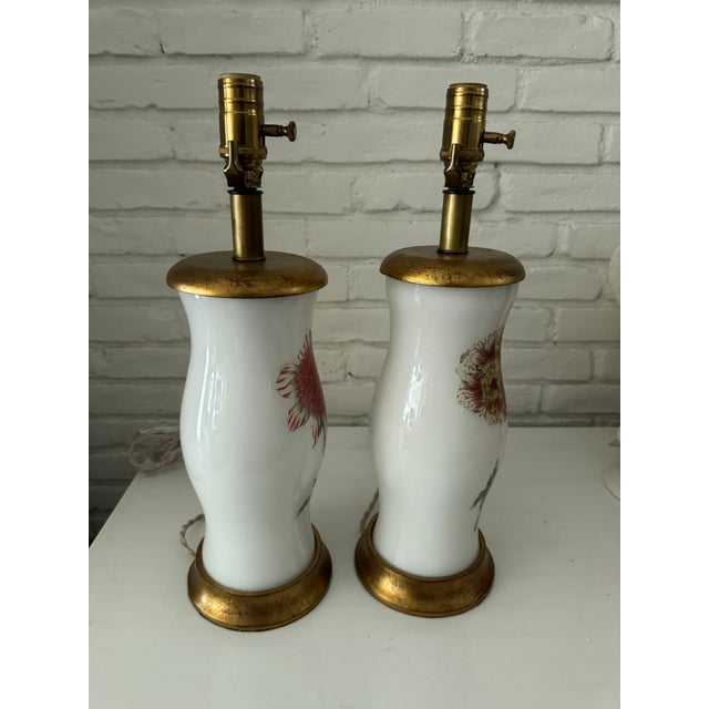 Wood Pair of Adorable Botanical Lamps For Sale - Image 7 of 7