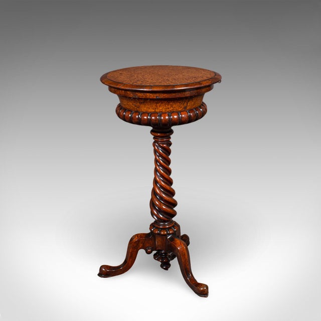 Antique Spirits Table, English, Burr Maple, Glasses Stand, Teapoy, William IV For Sale - Image 4 of 12