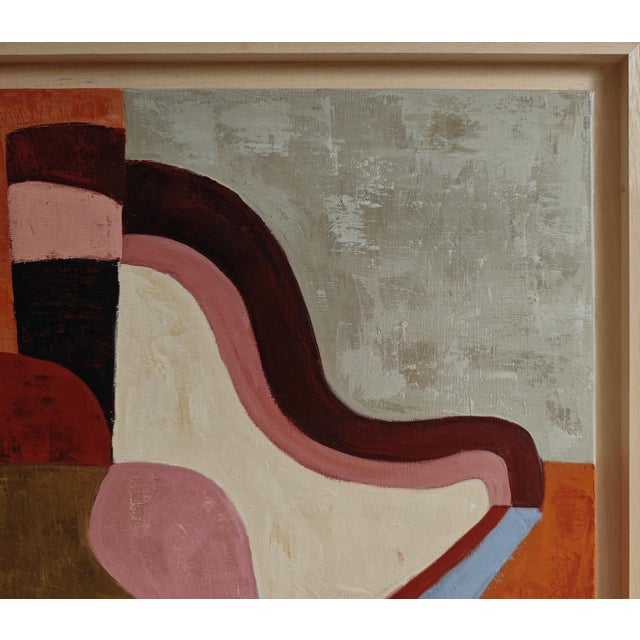 2020s Souvenir D’une Harmonie, Abstract Geometric Oil Painting Framed by Sophie Dumont For Sale - Image 5 of 8